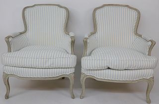 Pair of Louis XV Upholstered Fauteuils, 19th Century