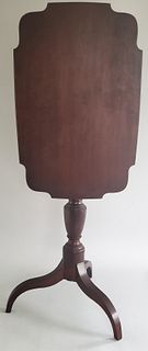 American Mahogany Tripod Tilt Top Candlestand, 19th Century