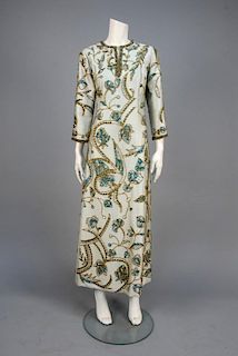 BEADED EVENING DRESS, 1960s.