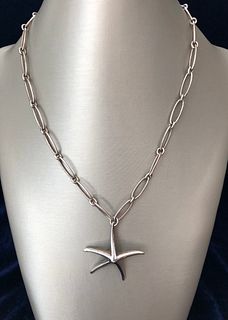 Tiffany & Co. Elsa Peretti Sterling Silver Starfish Necklace