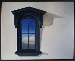 Michael John Mariano Oil on Linen "Black Window", 2004