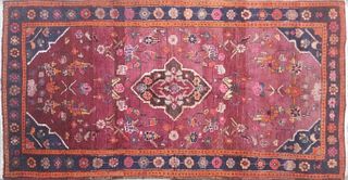 Vintage Mahal Hand Knotted Wool Carpet