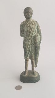 Antique Medieval Knight Cast Bronze Figure