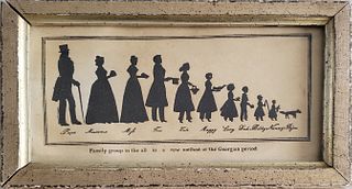 19th Century Family Group Silhouette