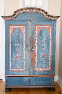 Scandinavian Decorated Armoire, early 19th Century