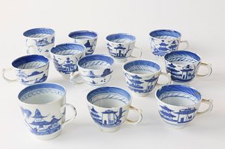 Assembled Set of 12 Canton Demitasse Cups, circa 1860
