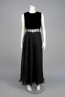 EVENING JUMPSUIT with CUT-OUT BODICE, 1970s.