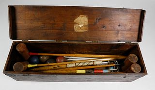 Antique Boxed Croquet Set