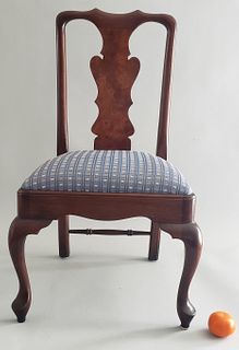 Queen Anne Style Burlwood Child's Chair