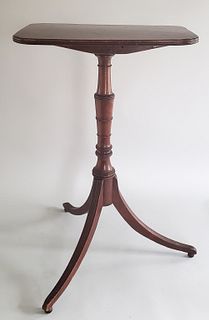 Diminutive Federal Mahogany Tilt Top Candlestand, early 19th Century