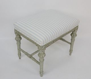 Louis XIV Style Upholstered Stool, 19th Century