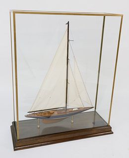 Cased Model of the 1934 America's Cup Challenger "Endeavour"