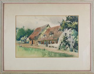 Watercolor on Paper "English Cottage"