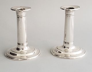 Pair of Stieff Sterling Silver Candlesticks