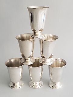 Six Sterling Silver Cups