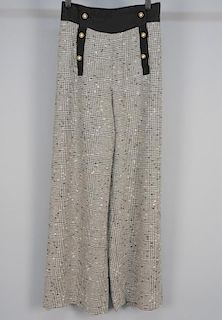 CHANEL SAILOR STYLE WOOL TROUSERS, c. 1970.