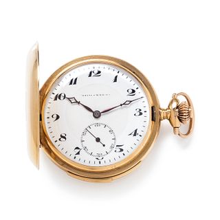 18K YELLOW GOLD MINUTE REPEATER HUNTER CASE POCKET WATCH