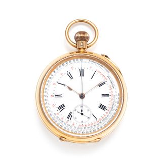 18K YELLOW GOLD MEDICAL OPEN FACE POCKET WATCH