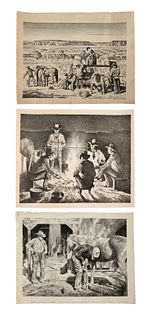Theodore Van Soelen, Group of Three Unsigned Lithographs