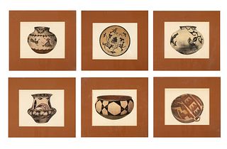 C. Szwedzicki, Six Prints from Pueblo Indian Pottery, 1933