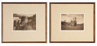 Edward Curtis, Two Classic Gravure Company Prints, ca. 1970