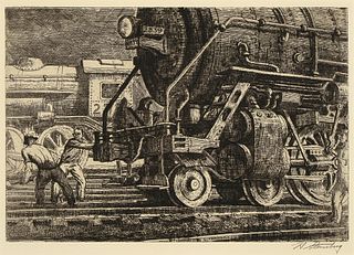 Harry Sternberg, Locomotives (The Vanishing Giant), 1930