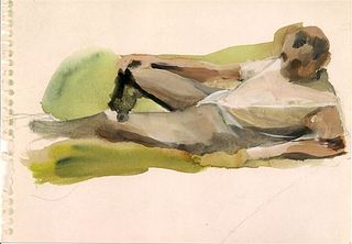 Richard Estes, Group of Four Sketches, ca. 1962-1963
