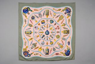 HERMES QU'IMPORTE le FLACONS SCARF, ISSUE DATE 1988.