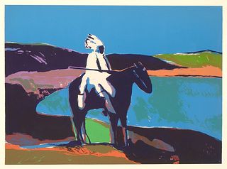 Fritz Scholder, Indian at the Lake (State II), 1977