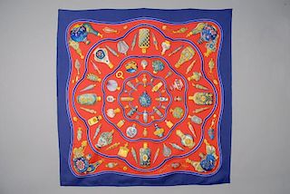 HERMES QU'IMPORTE le FLACONS SCARF, ISSUE DATE 1988.