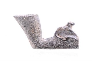 Pre-Columbian Frog Effigy Pipe Bowl circa 19th C.