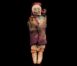 Navajo Beaded Doll w/ Child Papoose c. 1948