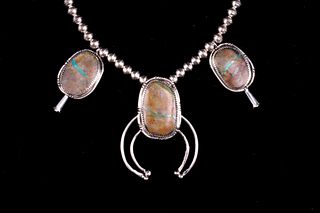 Navajo Silver King Manassa Turquoise Necklace