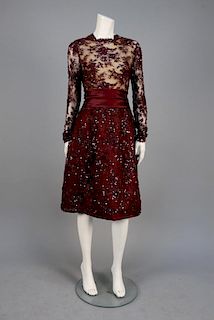 JOHN ANTHONY MADE to ORDER BEADED COCKTAIL DRESS, 1980s - 1990s.