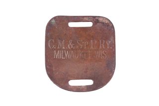 Milwaukee, Wisconsin C.M. & St. Paul Railway Badge