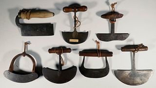 COLLECTION OF (7) ANTIQUE FOOD CHOPPERS