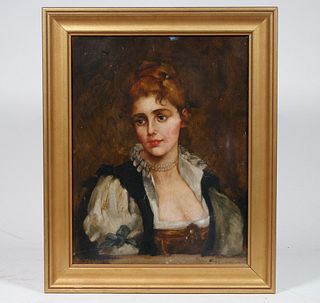 19TH C. AMATEUR PORTRAIT OF A WOMAN