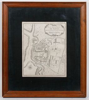 18TH C. PLAN OF THE SIAMESE ROYAL COMPOUND BY JACQUES BELLIN (1703-1772)