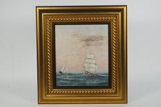 UNSIGNED 19TH C. MARINE PAINTING