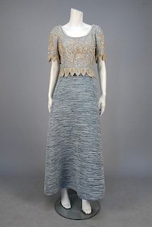 MARY McFADDEN  EVENING GOWN with SEQUINED BODICE, 1980s - 1990s.