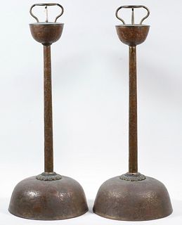 PR OF LARGE AESTHETIC PERIOD CANDLEHOLDERS