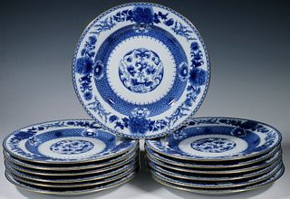 (13) MOTTAHEDEH "IMPERIAL BLUE" DINNER PLATES