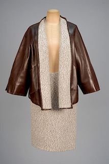 CHADO RALPH RUCCI LEATHER and CASHMERE SKIRT SUIT, 2003 - 2004.