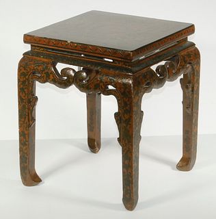 CHINESE LACQUER STOOL