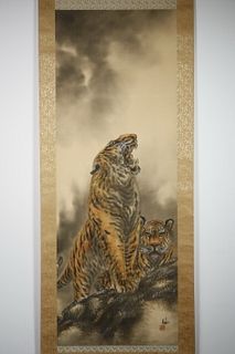 CHINESE SCROLL OF TIGERS