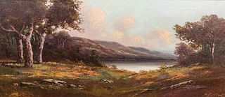 Richard Detreville Landscape Painting Oak Trees and