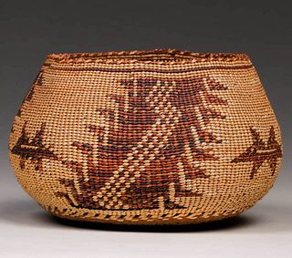 Pit River Tribe Native American Basket c1910s