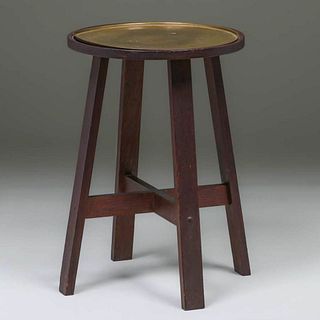 Stickley Brothers Brass-Top Side Table c1910