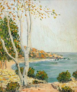 Irene MacLean California Coastal Painting c1920