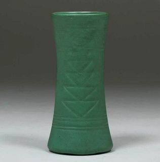 Weller Pottery Matte Green Vase c1910